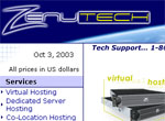 Zenutech 2001 Website Snapshot